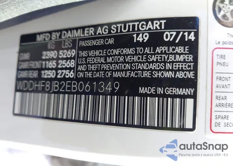 2014 Mercedes-Benz E 350 4Matic z USA, uszkodzony, nr VIN WDDHF8JB2EB061349